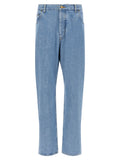 Thom Browne Blue Cotton Straight-Leg Jeans