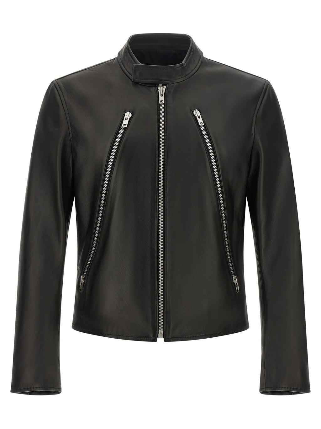 Maison Margiela Black Lamb Leather Leather Jacket