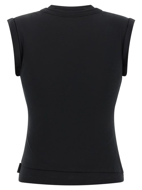 Alexander Wang Black Cotton Sleeveles T-Shirt