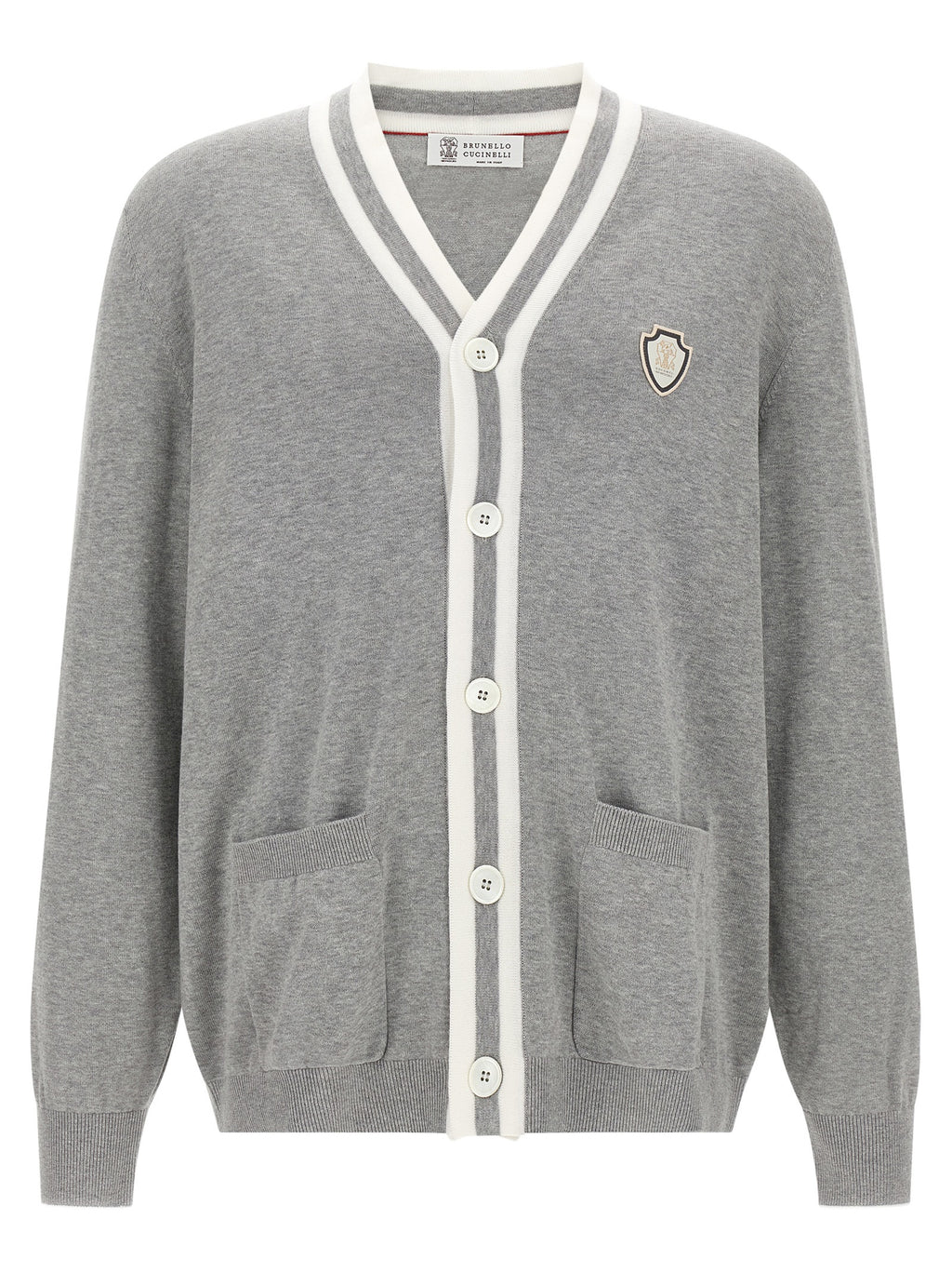 Brunello Cucinelli Gray Cotton Cardigan