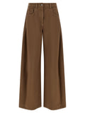 Brunello Cucinelli Brown Cotton Casual Pants