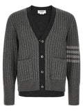Thom Browne Gray Virgin Wool Cardigan
