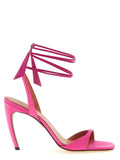 The Attico Fuchsia Leather Stiletto Heel Sandals