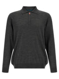 Kiton Gray Wool Polo Shirt