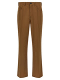 Marni Brown Virgin Wool Casual Pants