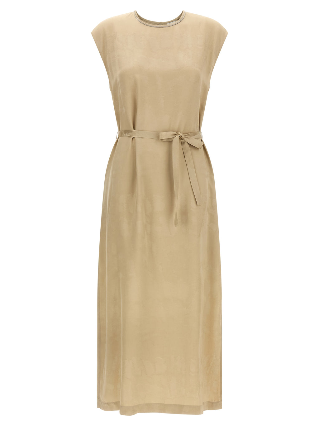 Peserico Beige Viscose Midi Dress