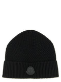 Moncler Black Leather Beanie