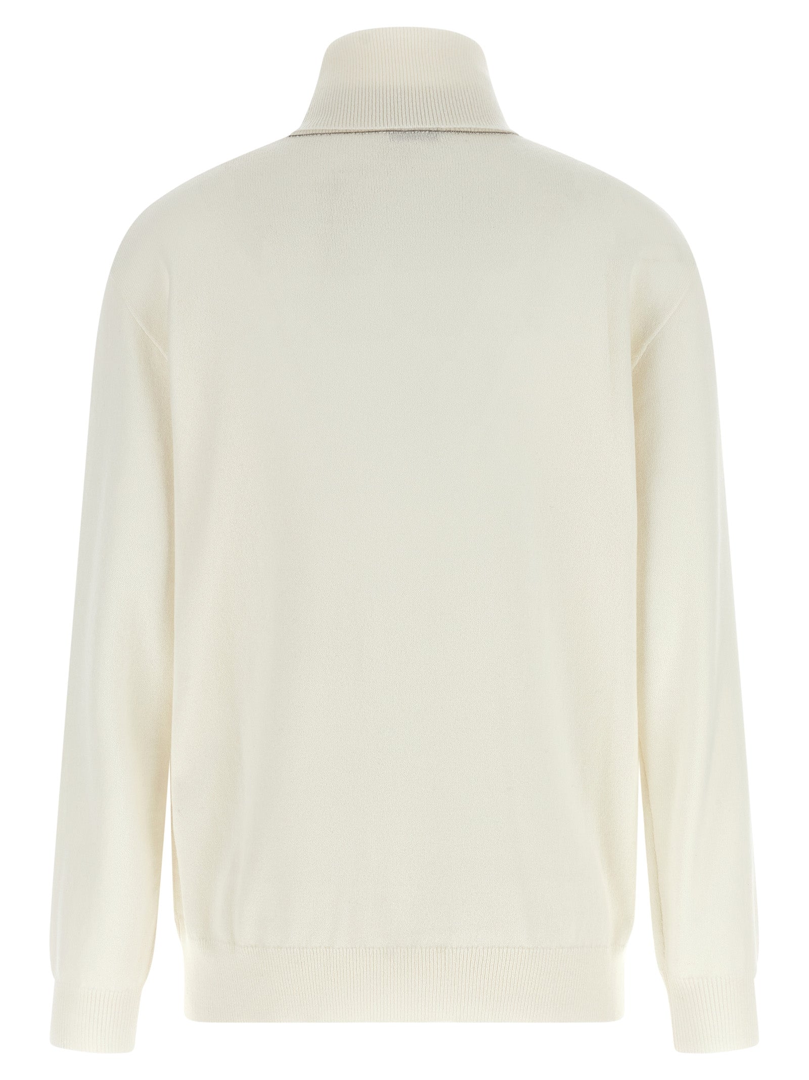 Brunello Cucinelli White Cashmere Cardigan