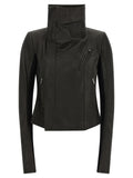 Rick Owens Black Lamb Leather Leather Jacket