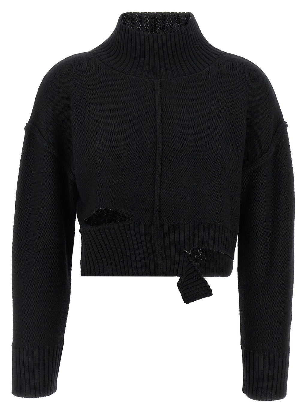 MM6 Maison Margiela Black Virgin Wool Cardigan