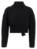 MM6 Maison Margiela Black Virgin Wool Cardigan