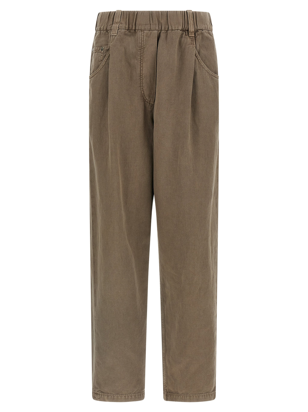 Brunello Cucinelli Brown Cotton Casual Pants