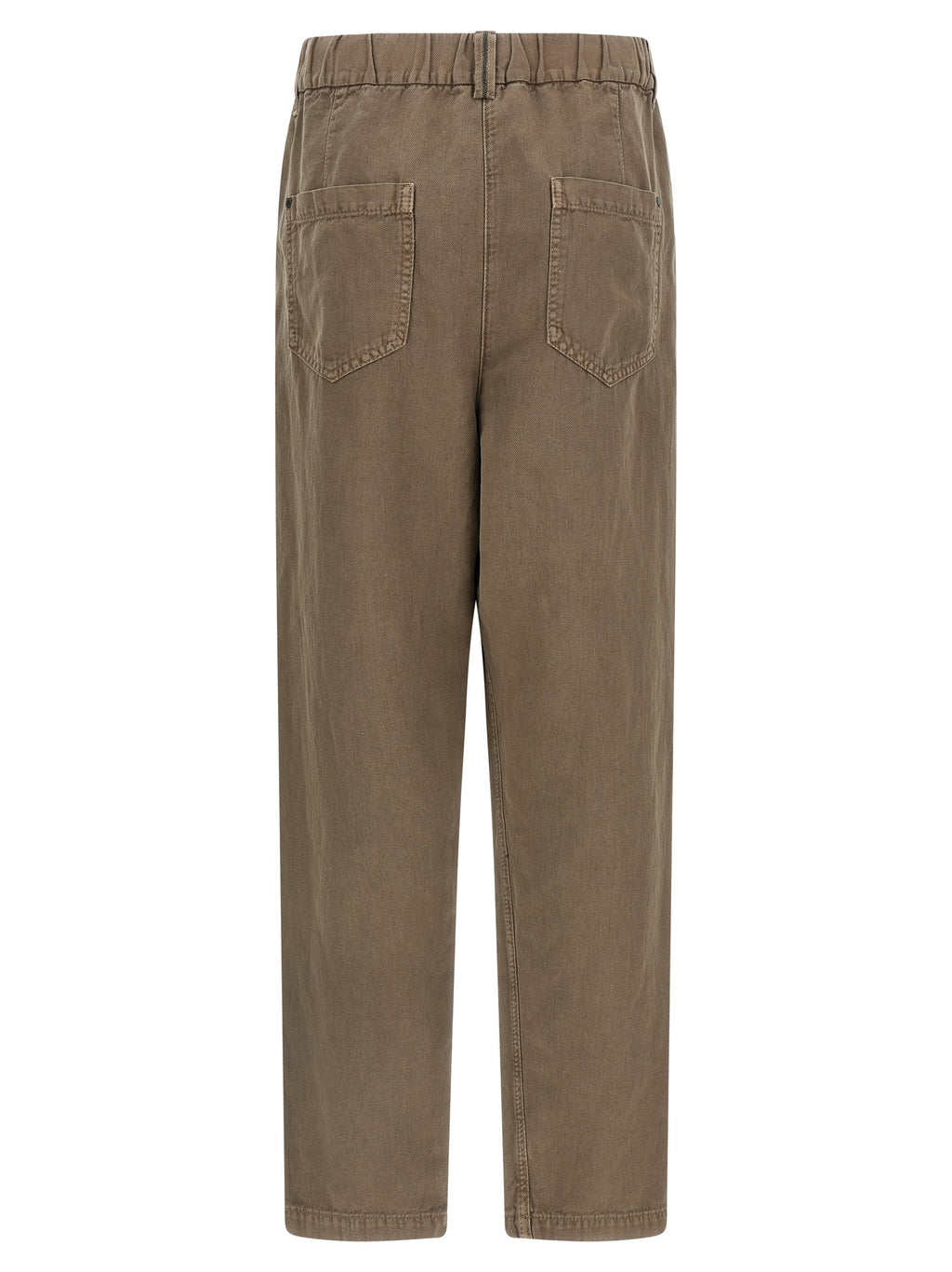 Brunello Cucinelli Brown Cotton Casual Pants
