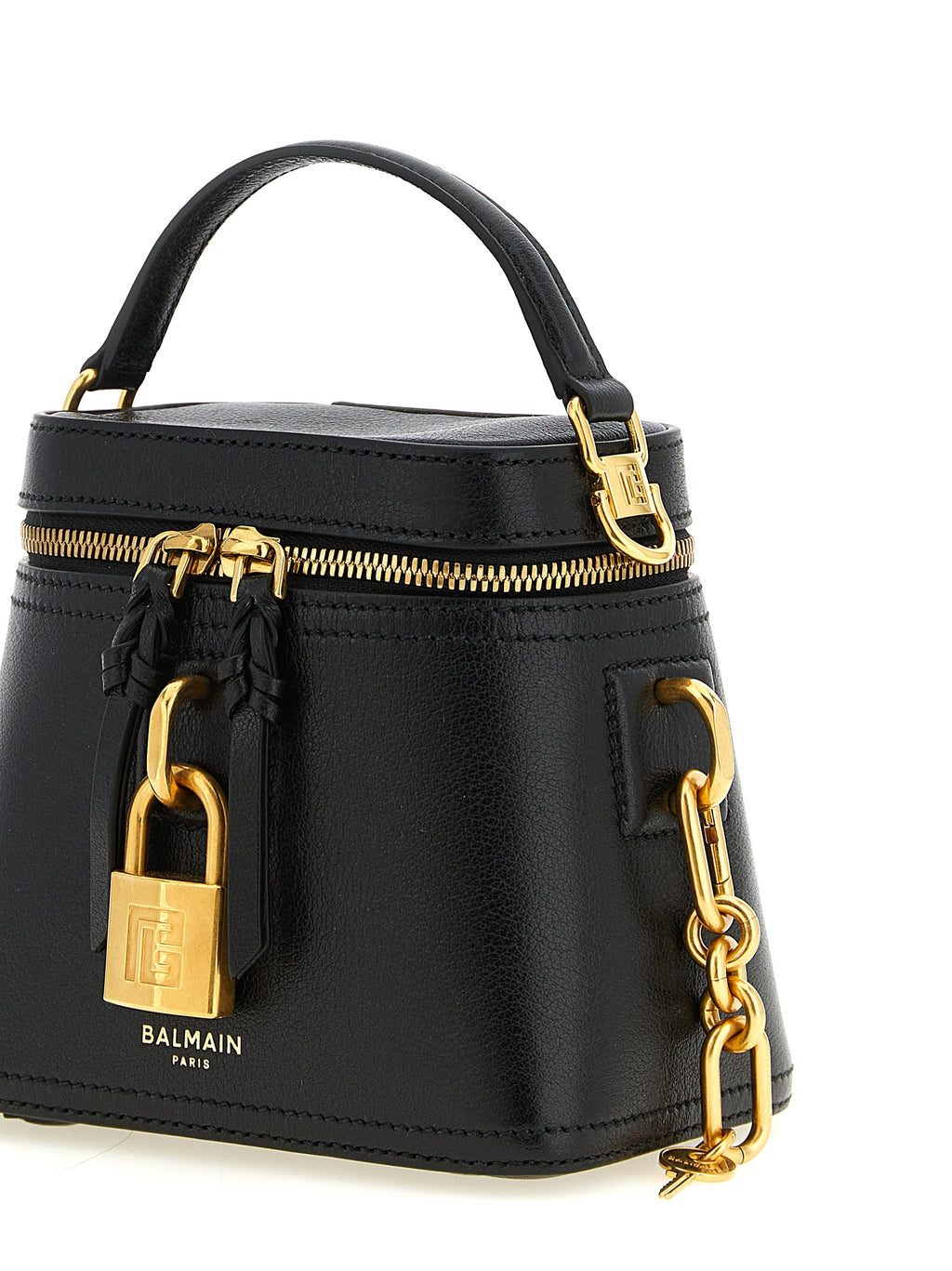 Balmain Black Calfskin Handbag
