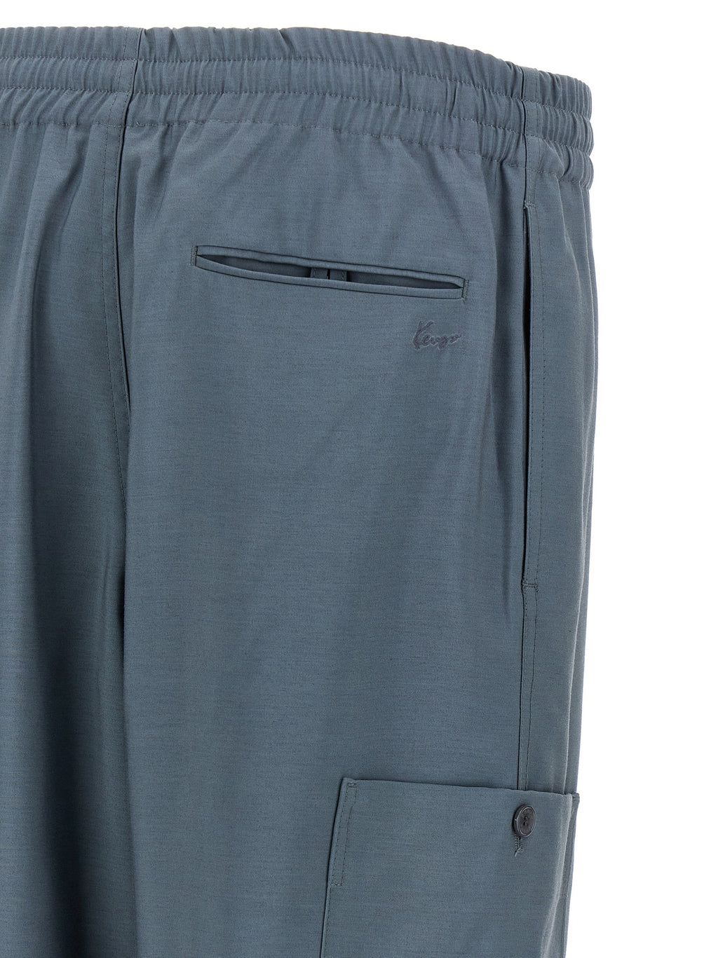 Kenzo Gray Wool Cargo Pants