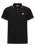 Moncler Black Cotton Polo Shirt