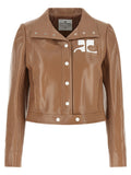 Courrèges Brown Cotton Full-Length Jacket