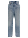 Agolde Blue Cotton Straight-Leg Jeans