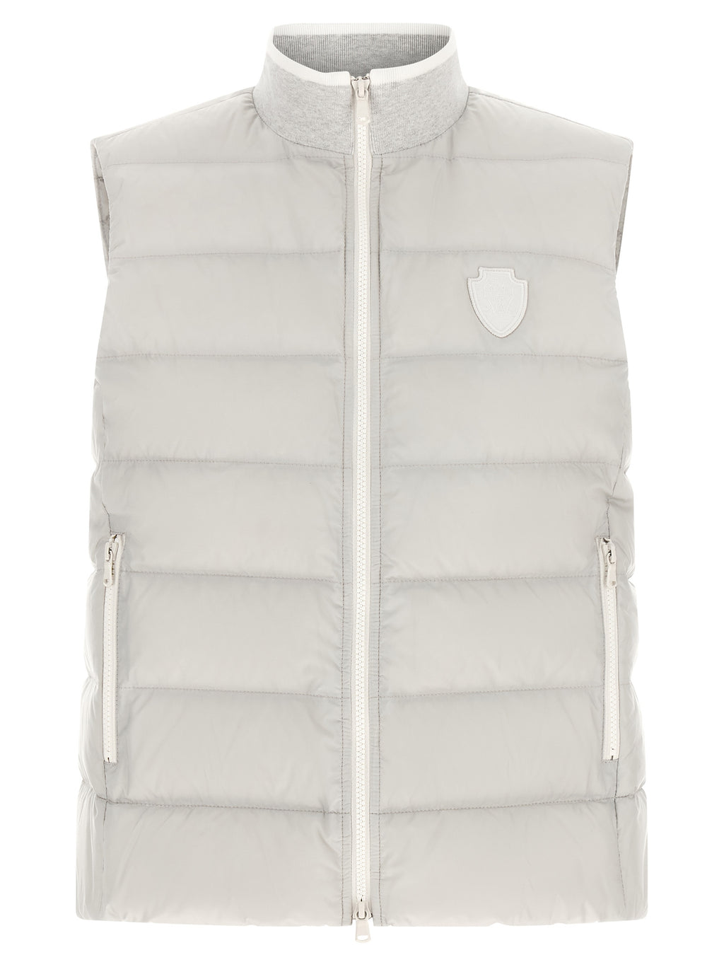 Brunello Cucinelli Gray Polyester Sleeveless Jacket