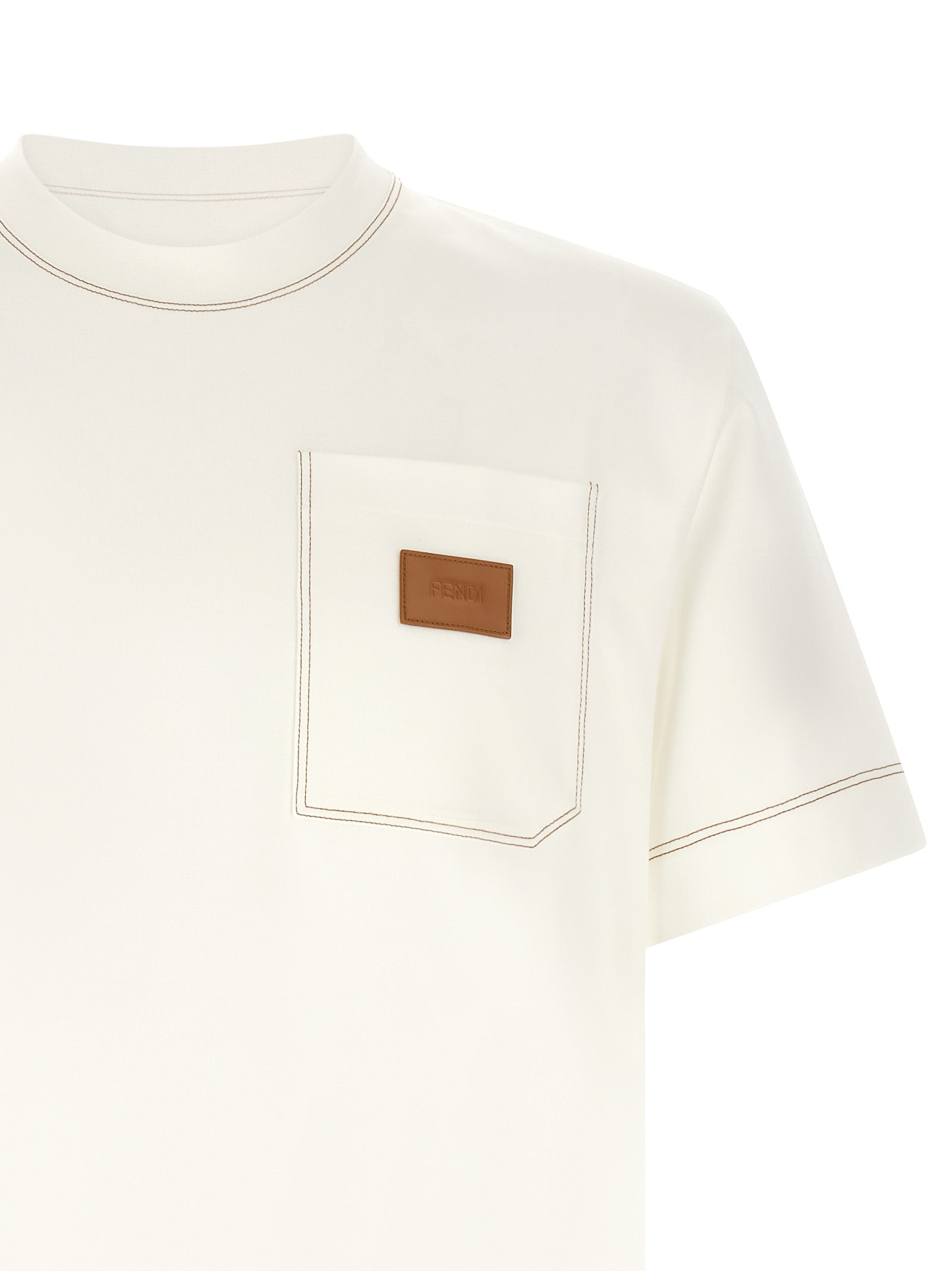 Fendi Wit Katoenen T-Shirt
