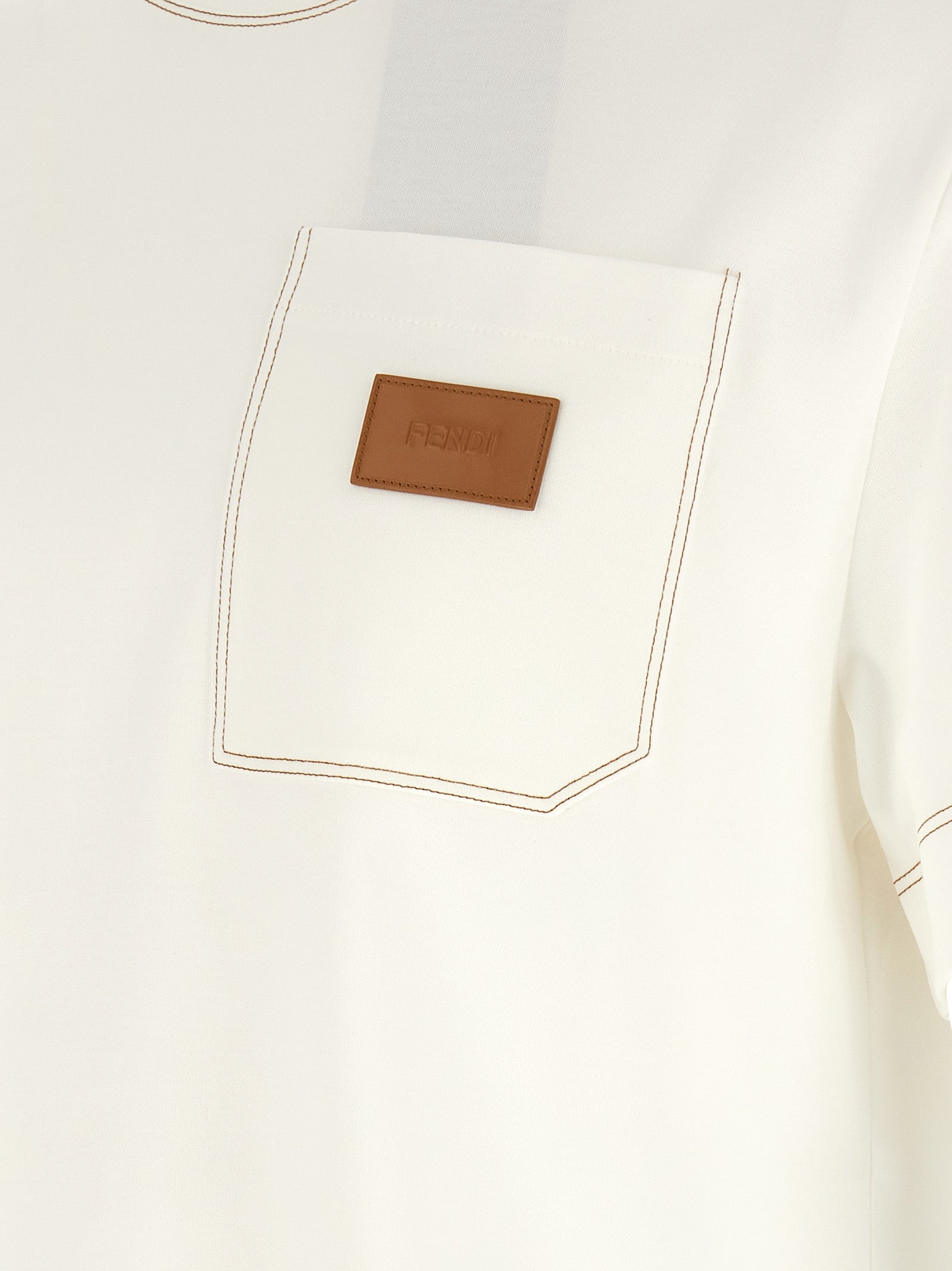 Fendi Wit Katoenen T-Shirt