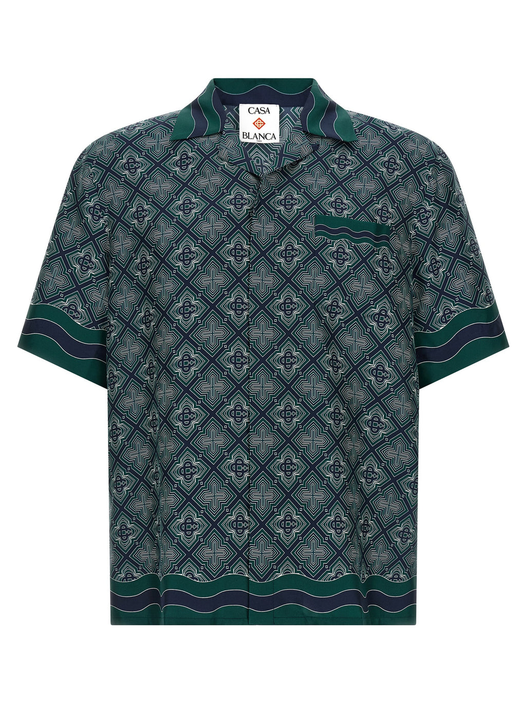 Casablanca Bicolor Silk Blouse