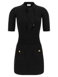 Elisabetta Franchi Black Viscose Short Dress