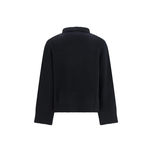 Allude Black Cashmere Turtleneck