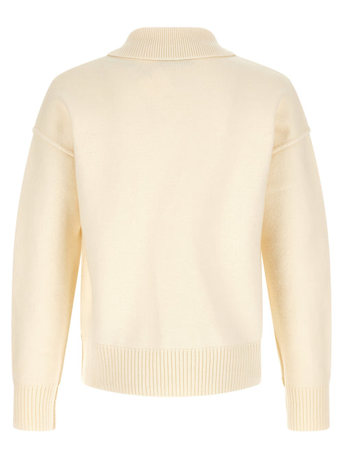 Ami Paris Bicolor Wool Polo Shirt