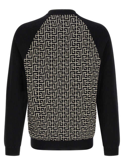 Balmain Bicolor Cotton Cardigan