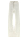 Lemaire White Cotton High-Waisted Jean