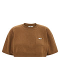 Elisabetta Franchi Brown Wool Sweatshirt