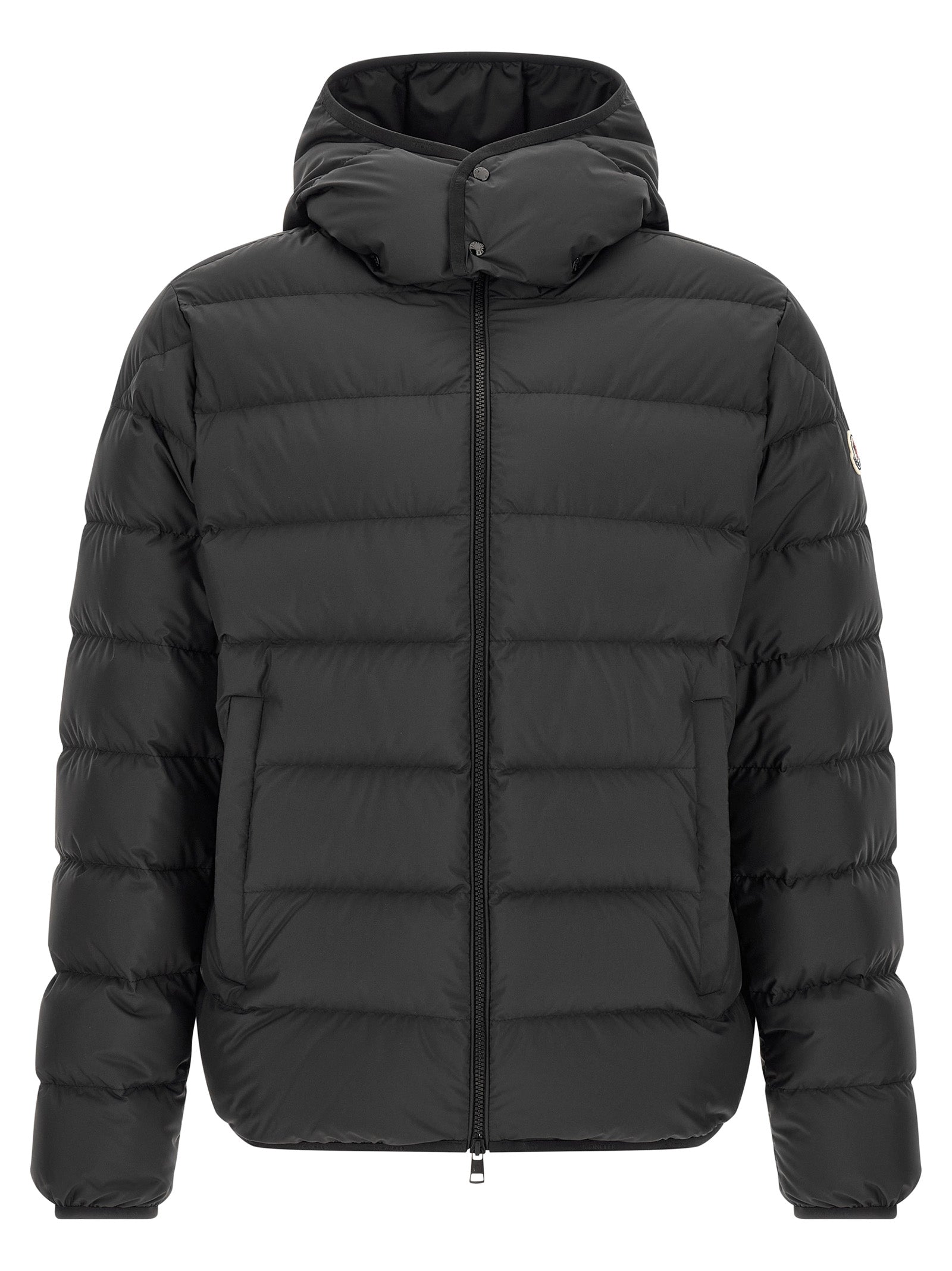 Moncler Black Polyester Full-Length Jacket
