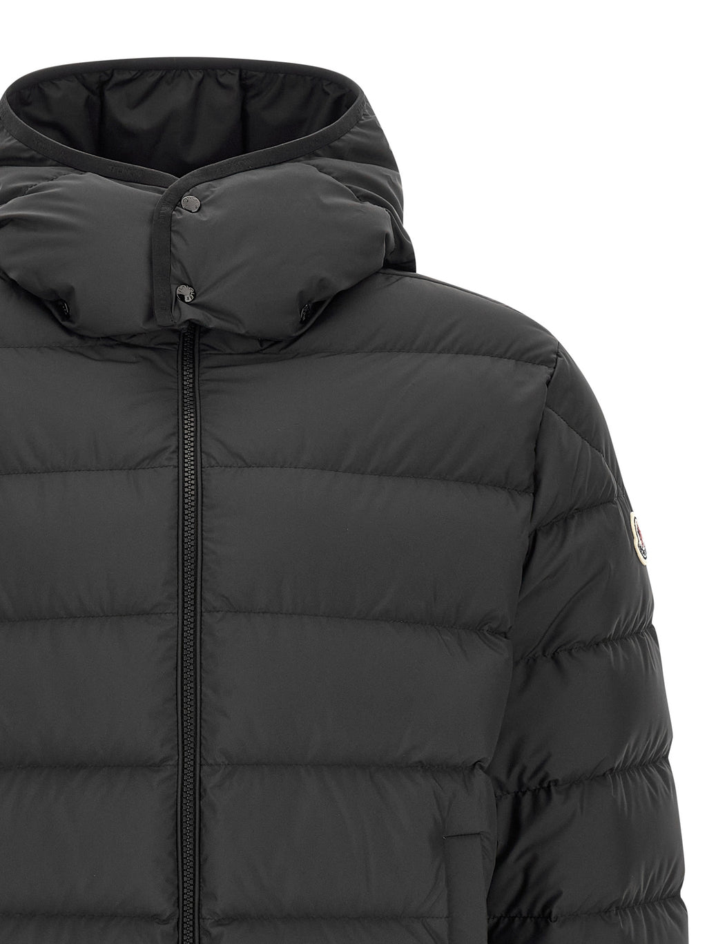 Moncler Black Polyester Full-Length Jacket