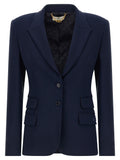 Elisabetta Franchi Blue Polyester Blazer