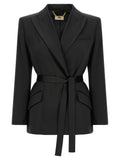 Elisabetta Franchi Black Polyester Blazer