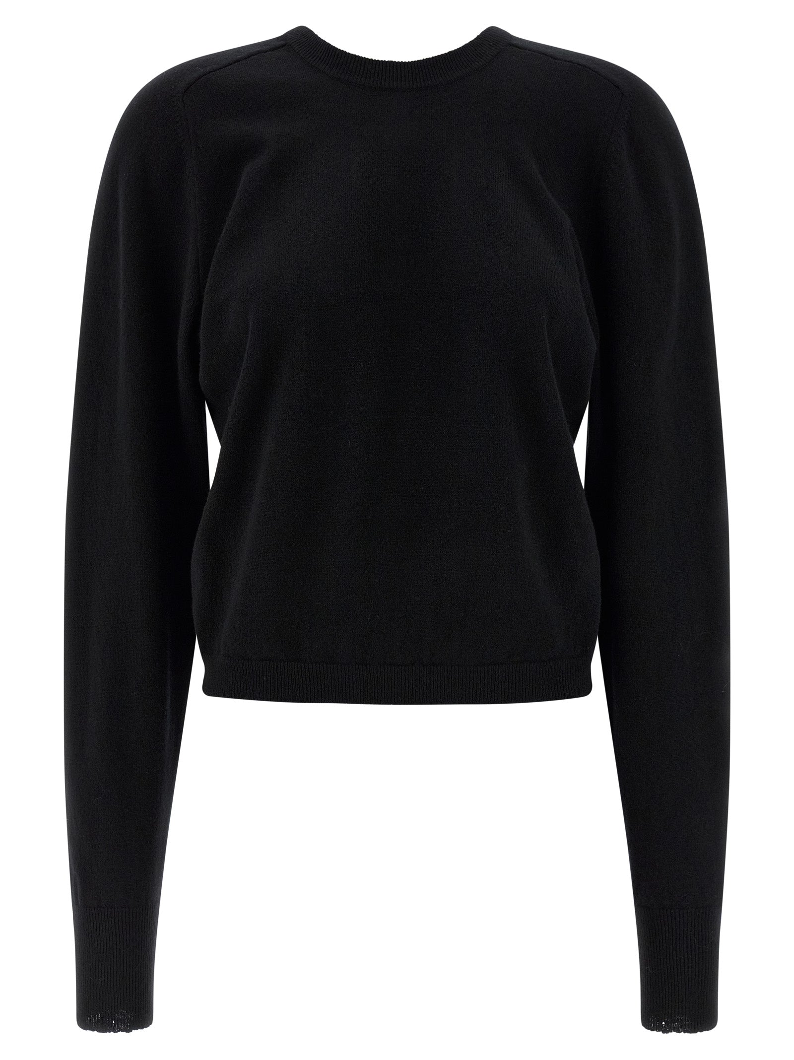 Maison Margiela Schwarze Strickjacke aus Schurwolle