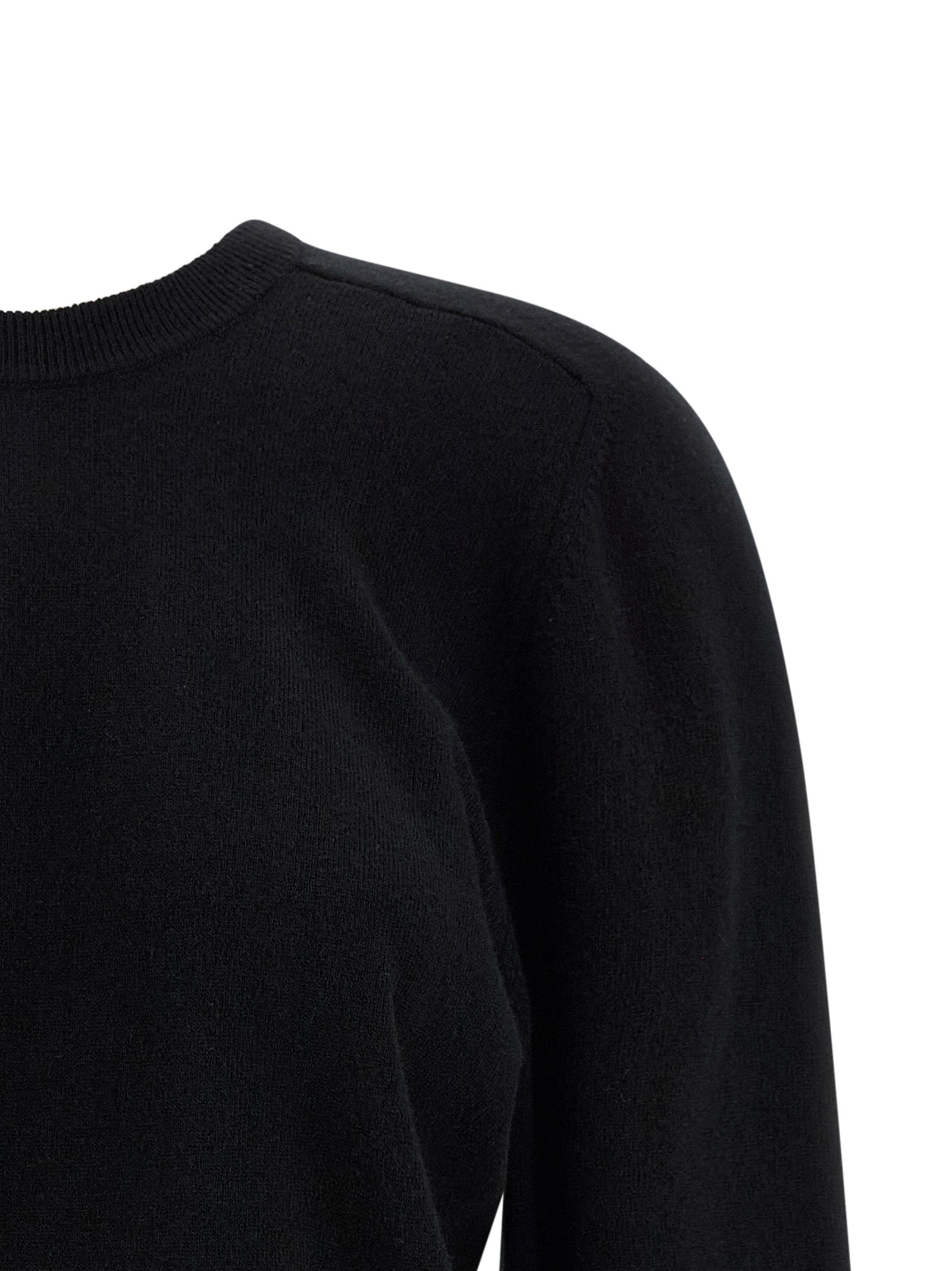 Maison Margiela Schwarze Strickjacke aus Schurwolle