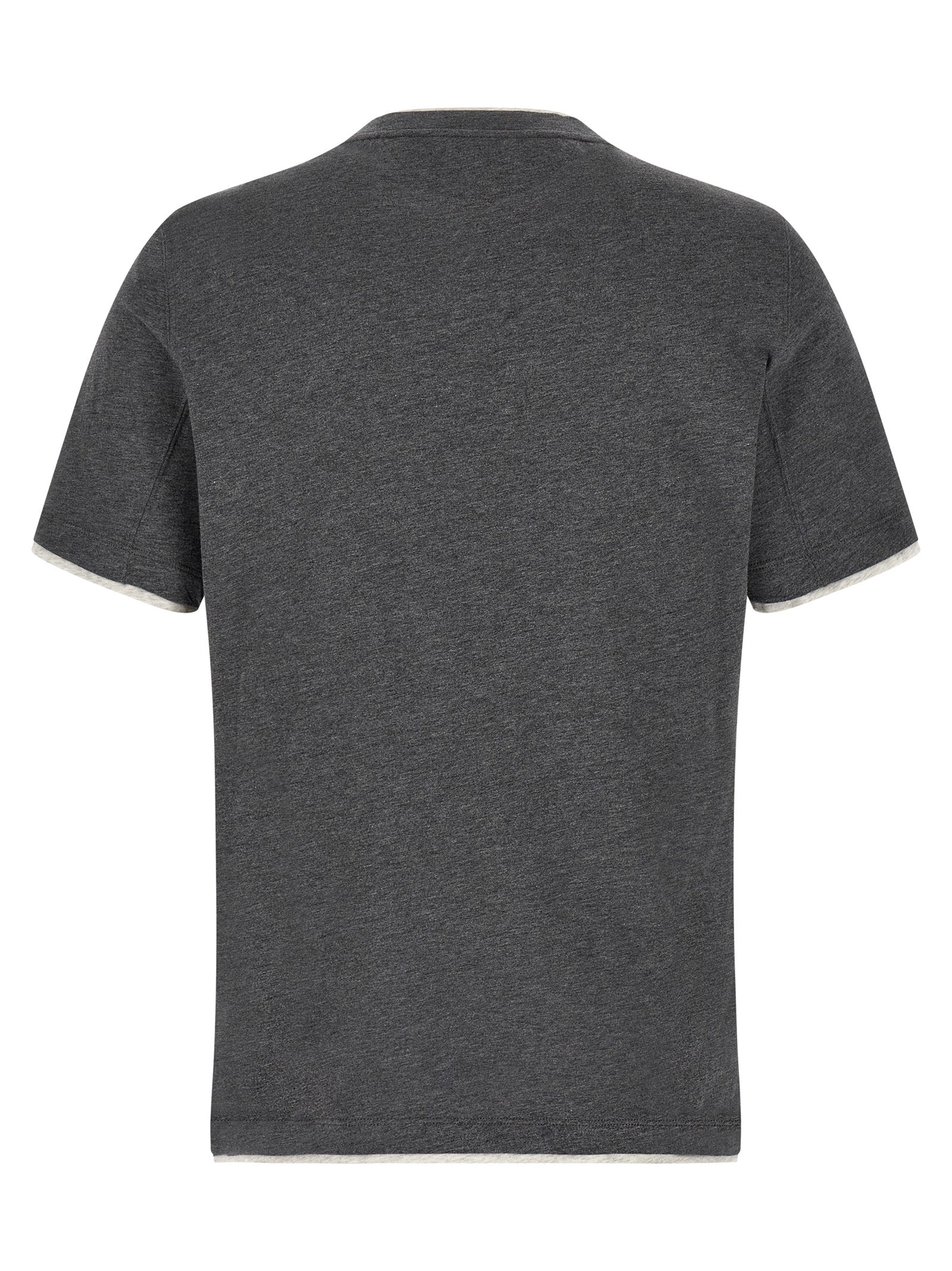 Brunello Cucinelli Gray Cotton T-Shirt