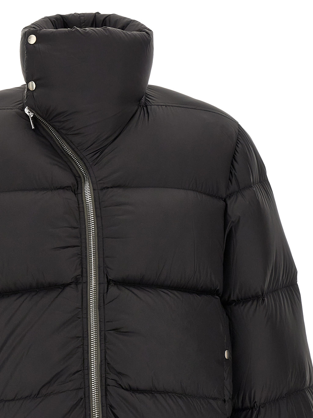 Rick Owens Black Nylon Full-Length Jacket