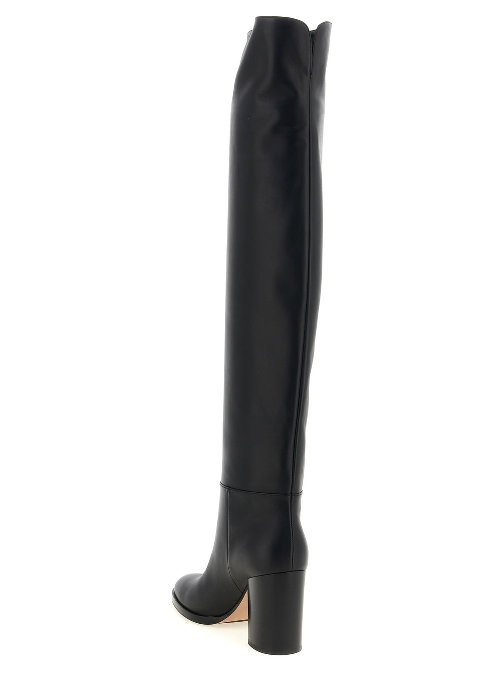 Gianvito Rossi Black Calfskin Over The Knee