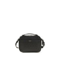 Ferragamo Black Calf Leather Bos Taurus Shoulder Bag