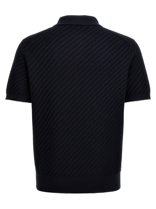Brioni Blue Cotton Polo Shirt