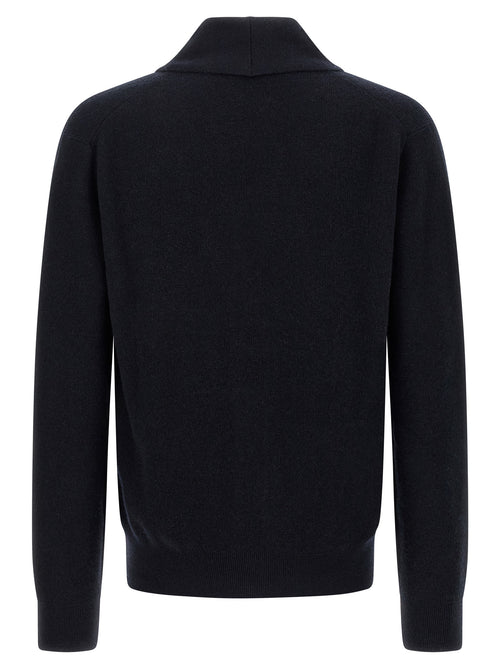 Brioni Blue Cashmere Cardigan
