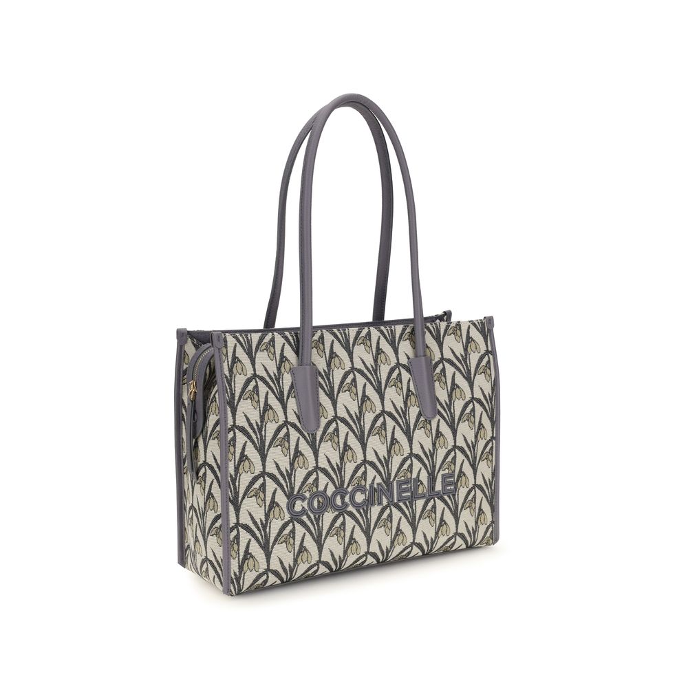 Coccinelle Gray Fabric Shoulder Bag