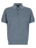 Brioni Blue Cotton Polo Shirt