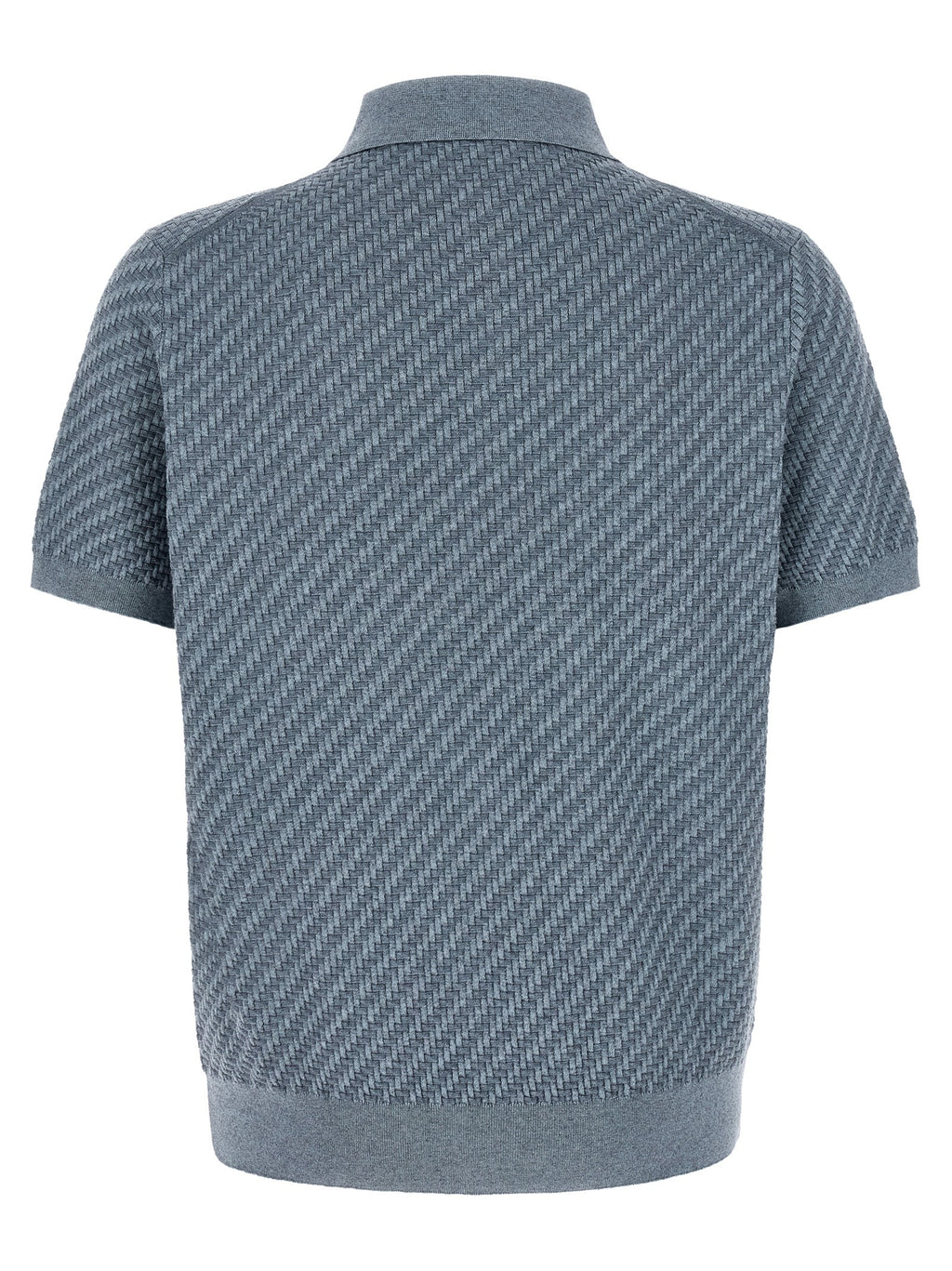 Brioni Blue Cotton Polo Shirt