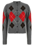 PINKO Gray Wool Cardigan
