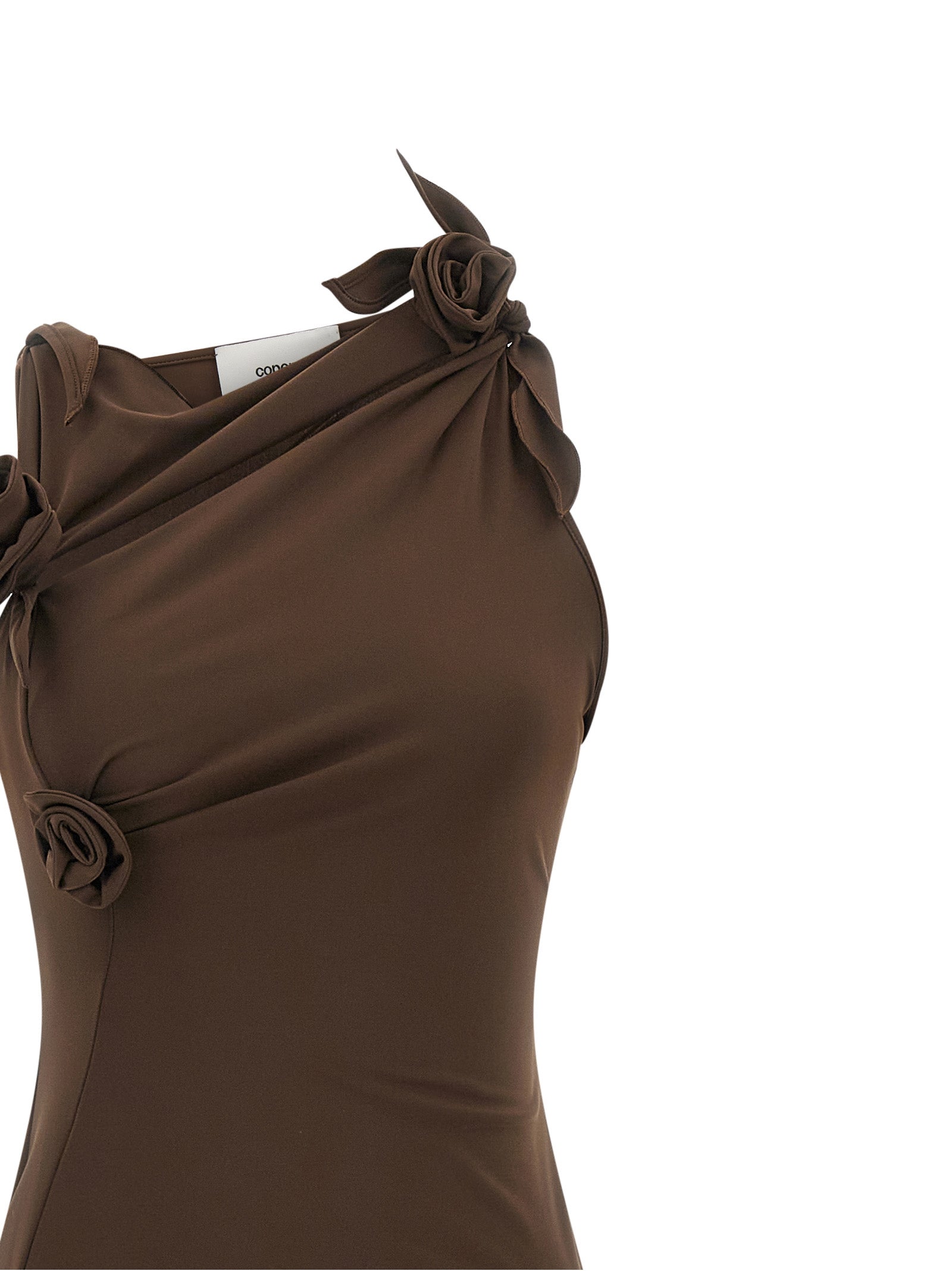 Coperni Brown Recycled Polyamide Long Dress