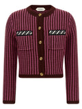 Versace Multicolor Virgin Wool Cardigan
